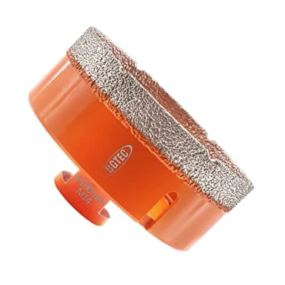 Image of BGTEC Diamond Drill Bit Tile Hole Saw 100mm with M14 Thread for Porcelain Ceramic Granite Marble Masonry Stone Vacuum Brazed 60mm Length