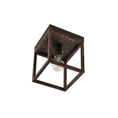 Image of Lindby Rustic ceiling light Emin with metal frame