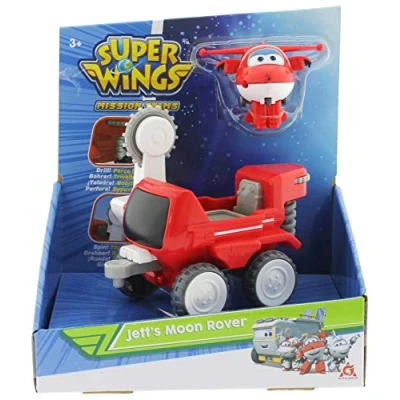 Image of Super Wings Transfom a Bot Vehicle Jett&#039;s Moon Rover and 2 Inch Figure