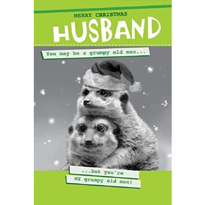 Image of Husband My Grumpy Old Man.. Funny Christmas Card Quitting Hollywood Cards XRA3289