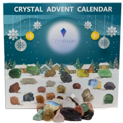 Image of Healing Crystal Advent Calendar 2024 25 days Crystals Christmas Countdown Gemstone for Beginners