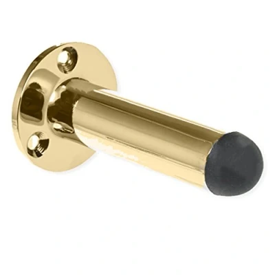 Image of Brass Projection Door Stop Wall Mounted Buffer