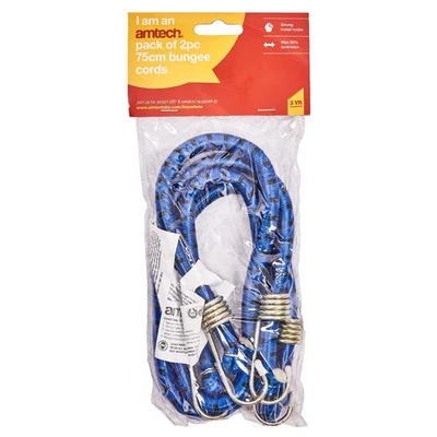 Image of Amtech S0620 750mm (30&quot;) Bungee cords (2 pack)