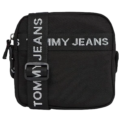 Image of Tommy Jeans Men Essential Reporter Shoulder Bag Medium, Multicolor (Black), One Size