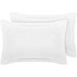 Image of 100% Egyptian Cotton 400 Thread Count White Pair Of Oxford Pillowcases