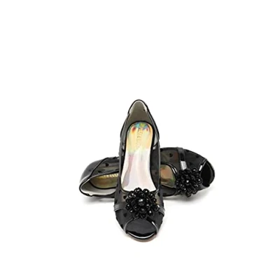 Image of ELSA &amp; ANNA UK Girls Princess Snow Queen Wedged Party Shoes Sandals (GLD13 SH, 12 Insole Length: 20.1cm)