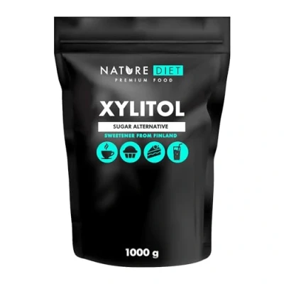 Image of Nature Diet Xylitol sugar 1kg , from Finland 1000g Birch 100%.