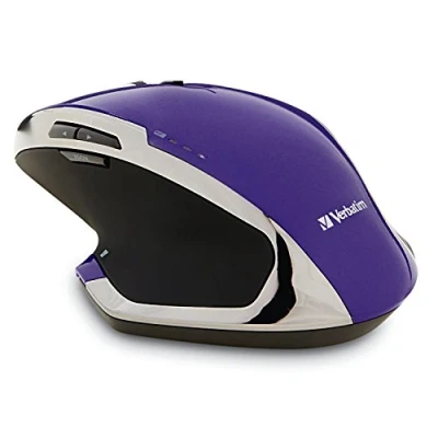 Image of Verbatim 2.4G Wireless 8 Button LED Ergonomic Deluxe Mouse Computer with Nano Receiver for Mac and PC Purple