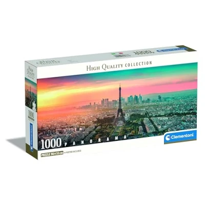 Image of Clementoni Jigsaw Puzzle Collection Paris 1000 Pieces Poster Included, For Adults 14 99 Years, Gift Men/Women, City, France, Paris, Made In Italy, 39868