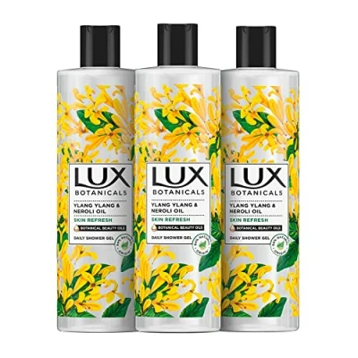 Image of Lux Botanicals Refresh body wash made with 94% ingredients of natural origin Daily Shower Gel for naturally fresh and radiant skin 3x 500 ml (Ylang Ylang &amp; Neroli Oil)