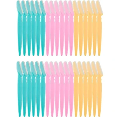 Image of 36 Pcs Eyebrow Razors Shaper, Safety Facial Hair Remover Face Shaver Trimmer, Exfoliating Dermaplaning Tool for Women and Men