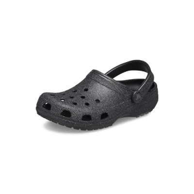 Image of Crocs Unisex&#039;s Sabots Classiques Scintillants, Chaussures Métalliques et Pailletées Clog, Black, 10 Women/8 Men