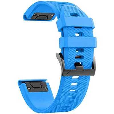 Image of Fleshy Leaf 26mm Band Silicone Strap for Fenix 7X/Fenix 7X Solar/Fenix Sapphire 6X,Fenix 5X Plus/Fenix 5X/Fenix 6X/Fenix 6X Pro/Fenix Sapphire/Fenix 3/Fenix 3 HR (Blue)
