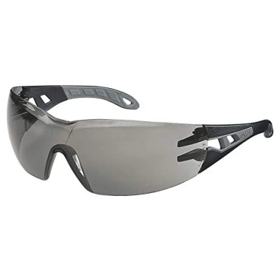 Image of Uvex Pheos Safety Glasses Anti Fog and Scratch Chemical Resistant Black with Tinted Lenses