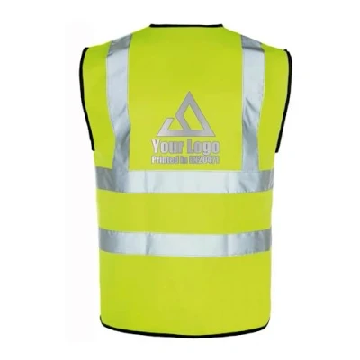 Image of Personalised Reflective Printing Hi Vis High Viz Visibility Safety Vest/Waistcoat EN471 (Large)