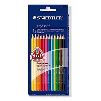 Image of STAEDTLER 157 C12 ergosoft Coloured Pencils Pack of 12 Assorted Colours