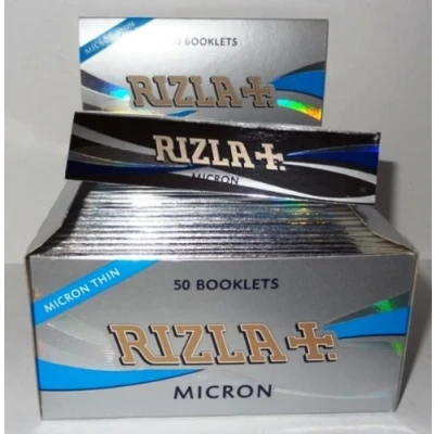 Image of Rizla Micron King Size Slim (Micron Thin) Smoking Rolling Papers (10)