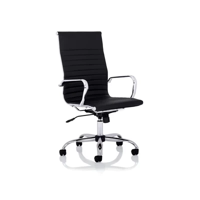 Image of Nola Executive Chair High Back Soft Bonded Leather Black