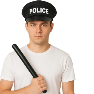 Image of Stylex Party Black Plastic Police Truncheon Baton Fancy Dress Accessory
