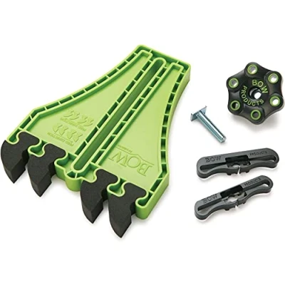 Image of BOW Products Portable Saw Featherbaord FP5 Featherboard for Tables Saws, Contractor Saws or Smaller Table Surfaces EVA Feathers that Reduce Kickback Woodworking Tools and Safety Accessories