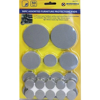 Image of 50 pcs Self Adhesive Felt Furniture Pads Floor Wall Chair Scratch Protection Sticky Pad
