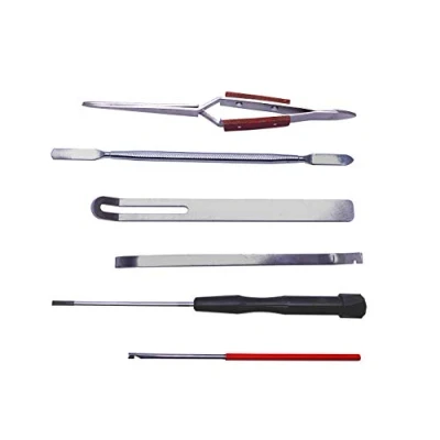 Image of Jiayouy 6Pcs Durable Woodwind Instrument Repair Tool Steel Spring Hook Screwdriver Reverse Tweezers Trimming Tools Set for Sax Clarinet Oboe Flute Piccolo