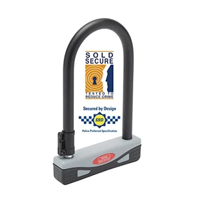 Image of Burg Wachter 1600HB Sold Secure Gold Approved D Lock Bike Lock, Grey/Black, Small