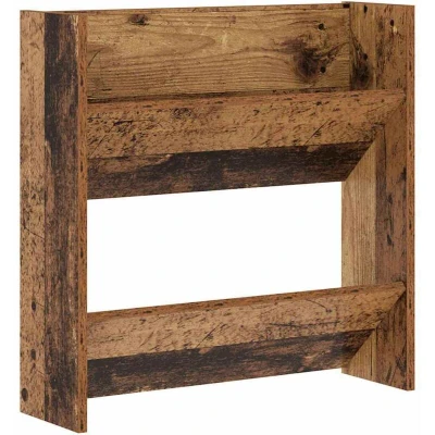 Image of vidaXL Wall Shoe Cabinet with Shelf mounted Other Storage Old wood Engineered