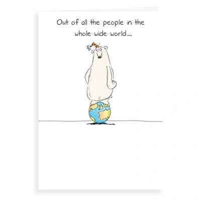 Image of Regal Publishing Humour Funny Birthday Card Whole wide world 7 x 5 inches