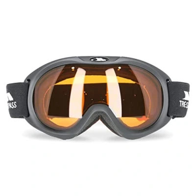Image of Trespass Hijinx, Matt Black Frame, Ski Goggles with UV Protection, Anti Fog Coating &amp; Dual Lenses,