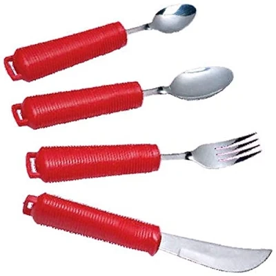 Image of NRS Healthcare Red Handled Cutlery 4 Piece Set