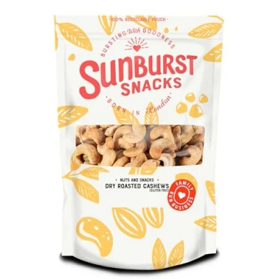 Image of Sunburst Whole Cashew Nuts Dry Roasted &amp; Sea Salted, Non GMO (No Oil) 500g