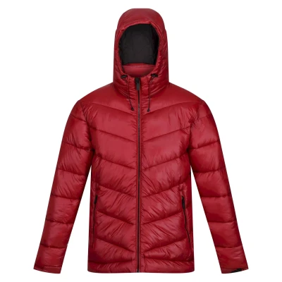 Image of Regatta Mens Toploft II Hooded Padded Jacket (Dark Red) Size Large