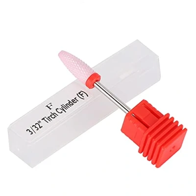 Image of Sonew Ceramic Nail Drill Bit, Cylinder Shape Grinding Head Bit for Polishing Manicure Tools Fine Bits (5 Types) (21L)