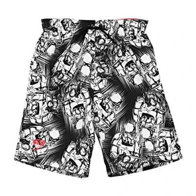 Image of Speedo Childrens Unisex Star Wars Print Leisure 17inch Junior Black/White Watershorts Size 2XL