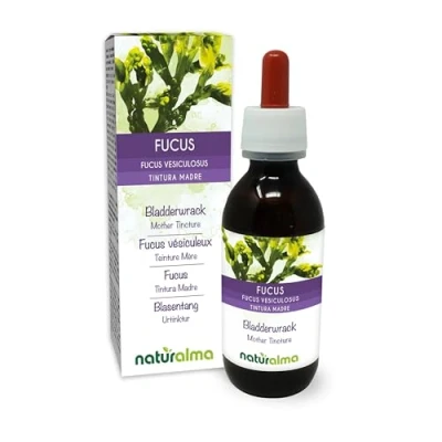 Image of Bladderwrack or Sea Oak (Fucus vesiculosus) Thallus (Seaweed) Alcohol Free Mother Tincture Naturalma Liquid Extract Drops 120 ml Food Supplement Vegan