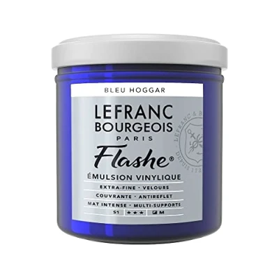 Image of Lefranc Bourgeois Acrylic Vinyl Emulsion, Phthalocyanine Blue, 125ml Tube Vinylfarbe