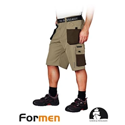 Image of Leber&amp;Hollman LH FMN TS_SBPL Formen Protective Short Trousers, Steel Black Orange, L Size
