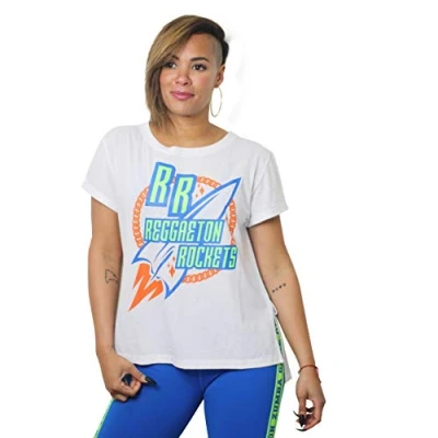 Image of Zumba Athlétique Top Femme Coupe Ample Dance Fitness Vetements Sport Haut d&#039;Entraînement, Wear It Out White 3, XS