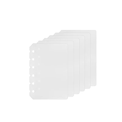 Image of 6 Pack A7 Holes Binder Divider Plastic Waterproof for Personal Organiser (Divider, A7)