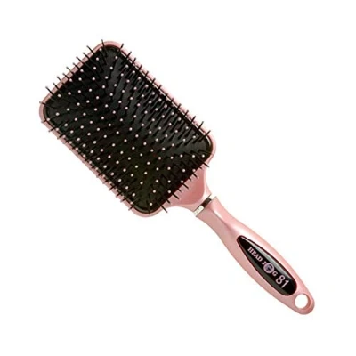 Image of Head Jog Paddle Hair Brush 81. Detangler With Ionic Bristle Pins Perfect For Wet Or Dry Detangling, Straightening and Blow Drying Hair. Helps Tangle &amp; Frizz Sleek, Shine (Pink)