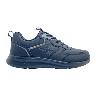 Image of KangaROOS Women&#039;s Kj Easy Sneaker, Jet Black Mono, 4 UK