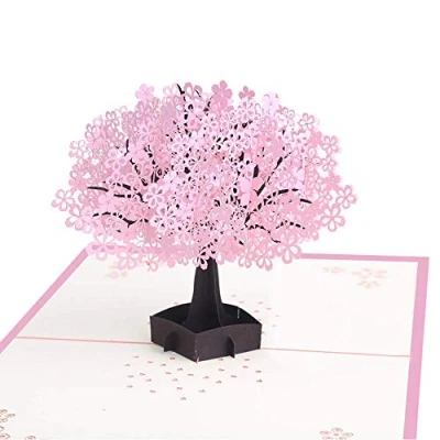 Image of 3D Christmas Cards Pop Up Greeting Holiday Gifts for Xmas/New Year/Birthday Card, Tree Nature Card (Tree)