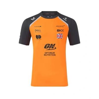 Image of McLaren F1 Team Lando Norris Official Driver T Shirt, 2025 Season, Orange and Grey (UK, Alpha, XL, Regular, Autumn Glory/Phantom)