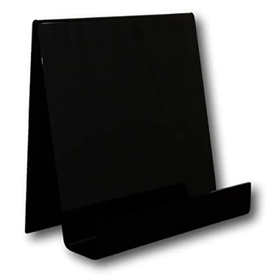 Image of EPOSGEAR Large Wide Plastic Acrylic Perspex Book Plate Retail Display Stand Holder Perfect for Schools, Nurseries, Libraries etc (Black)