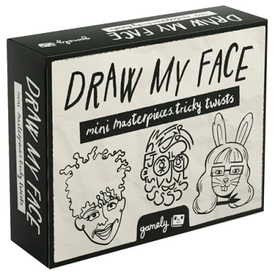 Image of Draw My Face: The pocketsize party game of sixty second portraits with tricky twists. Super fun family friendly drawing for adults, teenagers and children