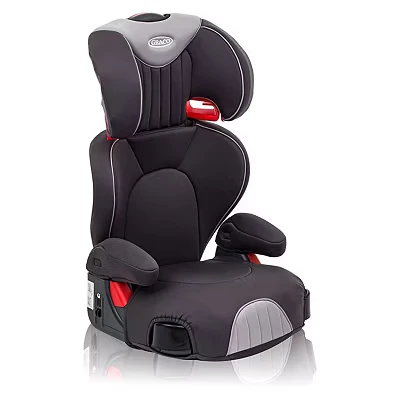 Image of Graco Logico L R44 Highback Booster car seat with cupholders, Suitable from approx. 4 to 12 years (15 36kg), Black fashion