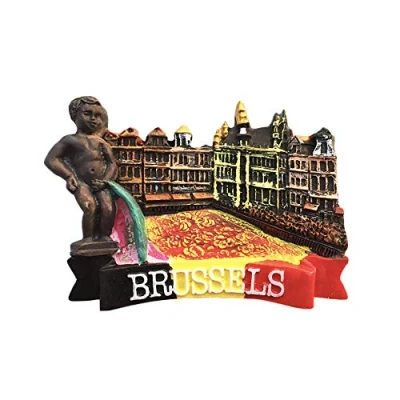 Image of Brussels Belgium 3D Refrigerator Magnet Souvenirs Handmade Resin Magnetic Stickers Home Kitchen Decoration,Brussels Fridge Collection Gift