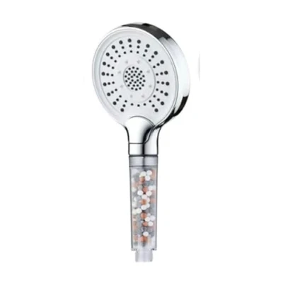 Image of ShowerHead Without Hose PP Filter Hose, Black MILOT Shower Head (MILOTSH05) (Stone Chrome)