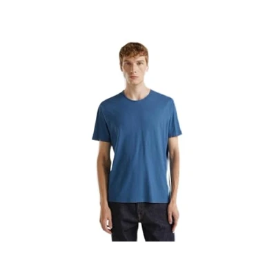 Image of United Colors of Benetton Men&#039;s 3je1j19a9 M/L T Shirt, Blue, M